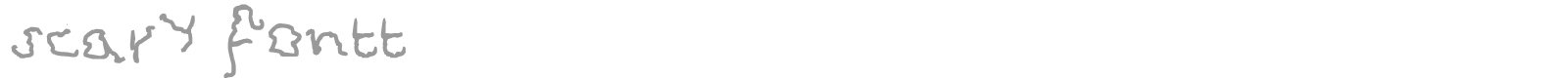 scary fontt font preview